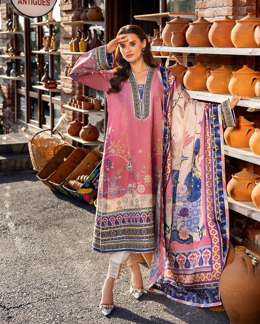Mushq | Nirvana Printed Silk | Meridian Bloom - Ladies Clothes - Maria Faisal
