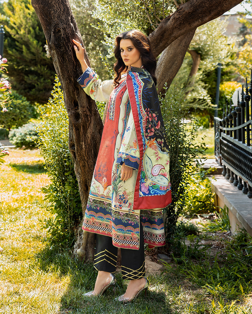 Mushq | Nirvana Printed Silk | Ethereal Gleam - Ladies Clothes - Maria Faisal