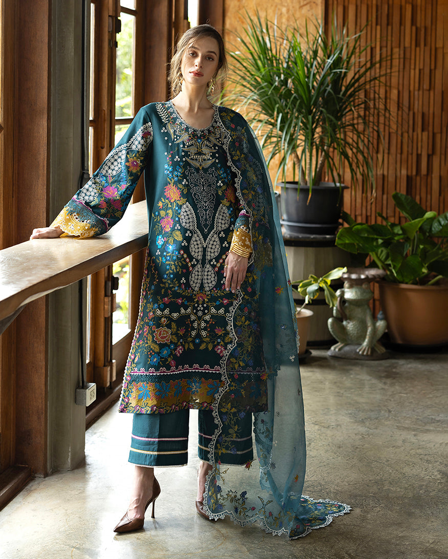 Esmel | Mon Tresor Luxe Lawn 26 | Lumi - Luxury Dress - available at Maria Faisal in UK and USA.
