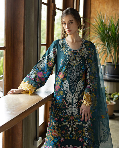Esmel | Mon Tresor Luxe Lawn 26 | Lumi - Luxury Dress - available at Maria Faisal in UK and USA.