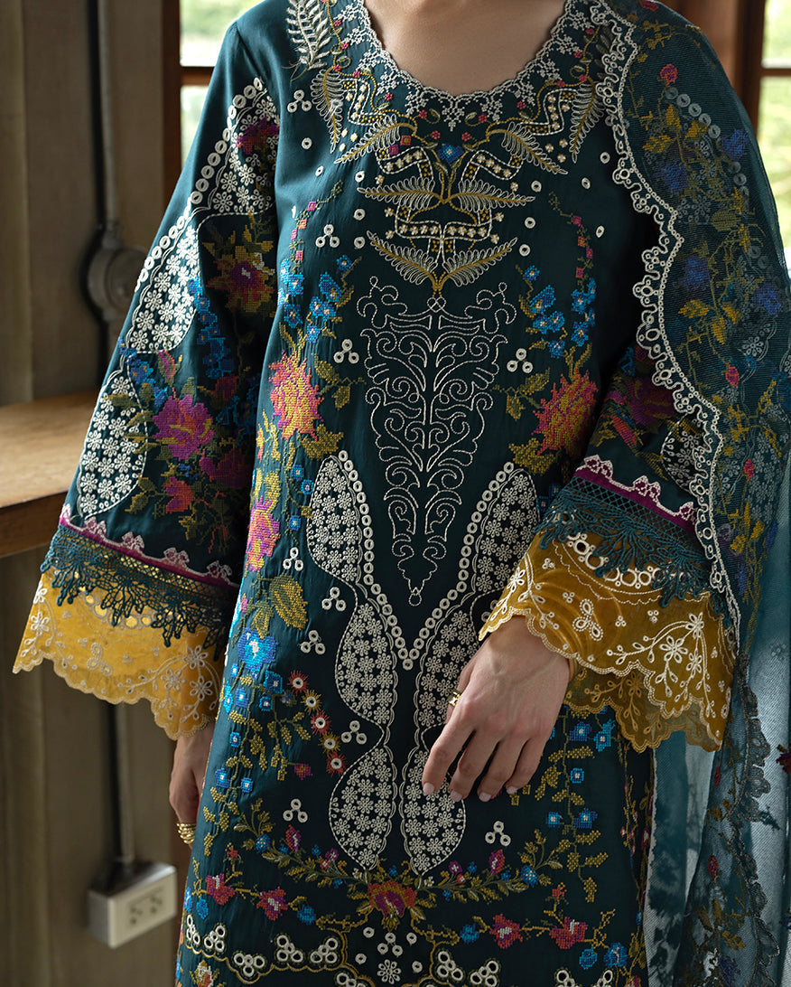 Esmel | Mon Tresor Luxe Lawn 26 | Lumi - Luxury Dress - available at Maria Faisal in UK and USA.