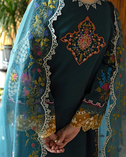 Esmel | Mon Tresor Luxe Lawn 26 | Lumi - Luxury Dress - available at Maria Faisal in UK and USA.