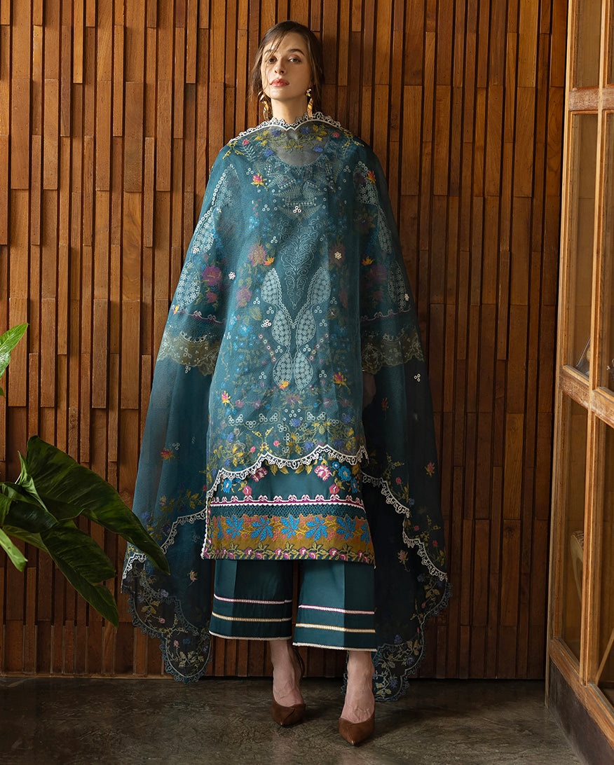 Esmel | Mon Tresor Luxe Lawn 26 | Lumi - Luxury Dress - available at Maria Faisal in UK and USA.