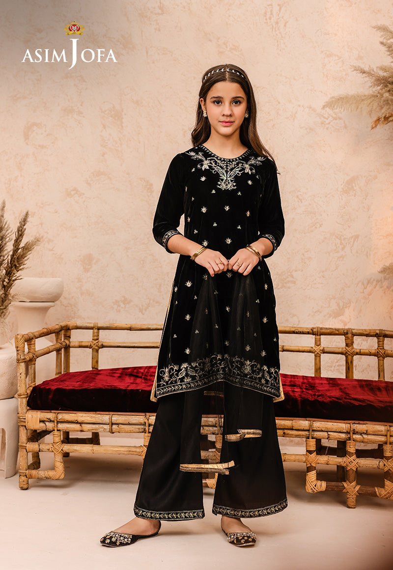 Asim Jofa | Velvet Edit | AJKV-01 - Designer Dress with Intricate embroidery and embellishments. Shop elegent wedding dress at Maria Faisal.