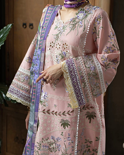 Esmel | Mon Tresor Luxe Lawn 26 | Rosy - Luxury Dress - available at Maria Faisal in UK and USA.