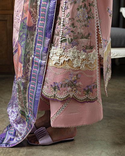 Esmel | Mon Tresor Luxe Lawn 26 | Rosy - Luxury Dress - available at Maria Faisal in UK and USA.