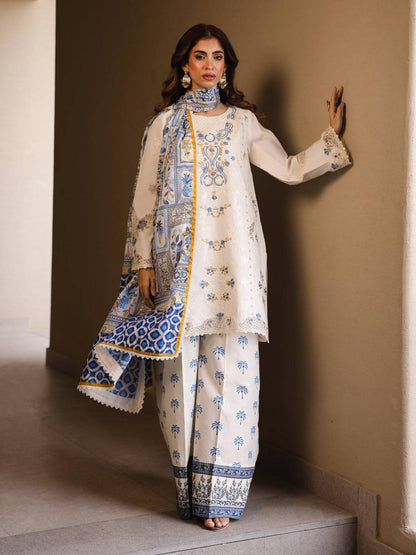 Faiza Faisal | Marine Luxury Lawn 25 | MIRHA by Maria Faisal - Registered Vendor of : Faiza Faisal - type : Ladies Clothes - 100% original wedding dresses