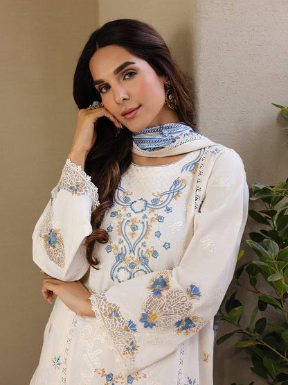 Faiza Faisal | Marine Luxury Lawn 25 | MIRHA by Maria Faisal - Registered Vendor of : Faiza Faisal - type : Ladies Clothes - 100% original wedding dresses