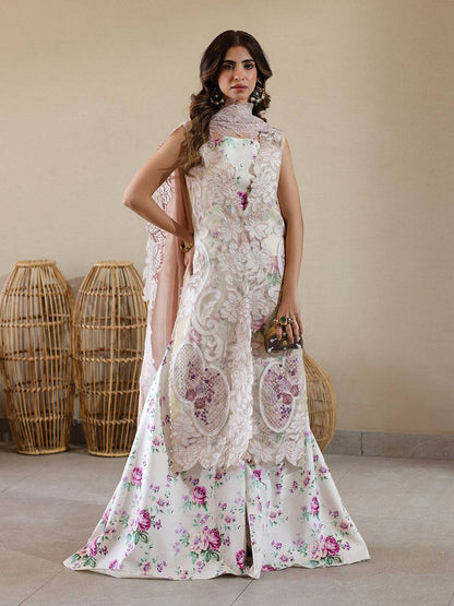 Faiza Faisal | Marine Luxury Lawn 25 | ELISHA by Maria Faisal - Registered Vendor of : Faiza Faisal - type : Ladies Clothes - 100% original wedding dresses