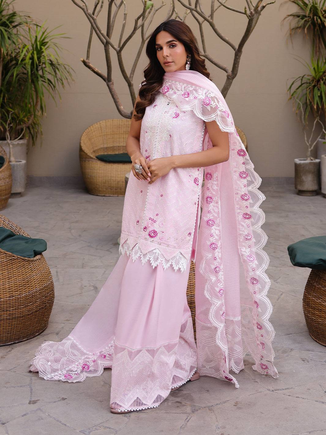 Faiza Faisal | Marine Luxury Lawn 25 | RENA by Maria Faisal - Registered Vendor of : Faiza Faisal - type : Ladies Clothes - 100% original wedding dresses