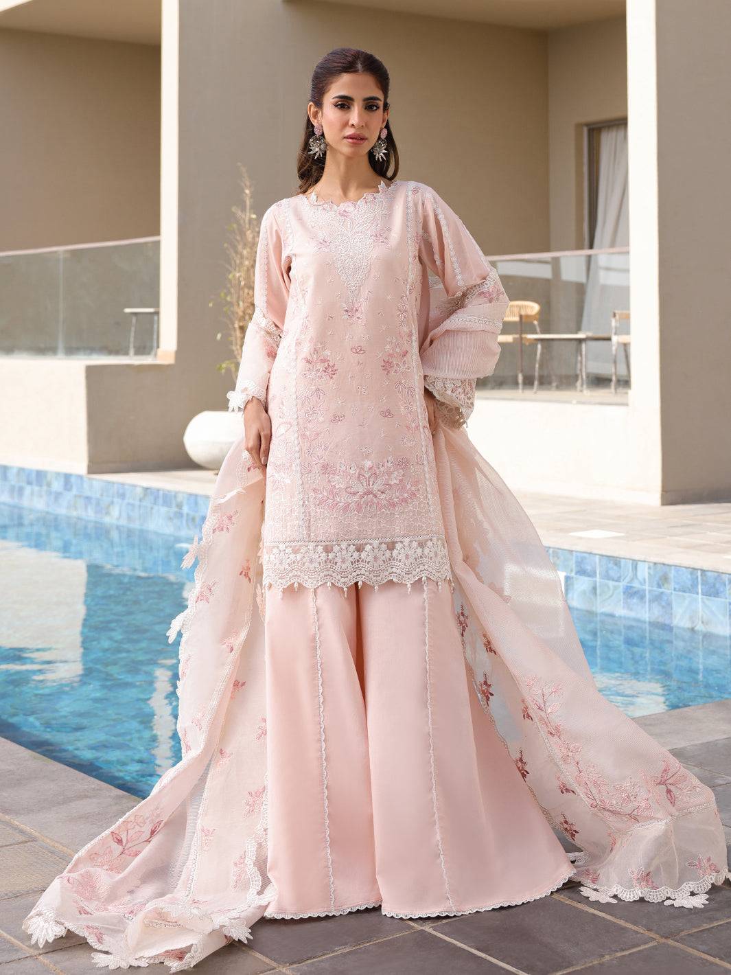Faiza Faisal | Marine Luxury Lawn 25 | MARIA by Maria Faisal - Registered Vendor of : Faiza Faisal - type : Ladies Clothes - 100% original wedding dresses