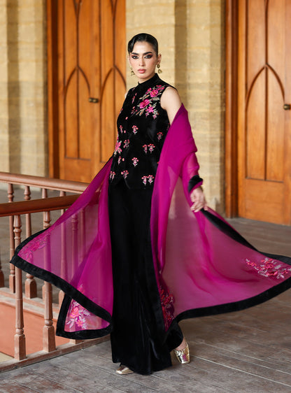 Zainab Chottani | Velura Velvet Edit 25 | Keir Vest - Formal Dress - available at Maria Faisal in UK and USA.