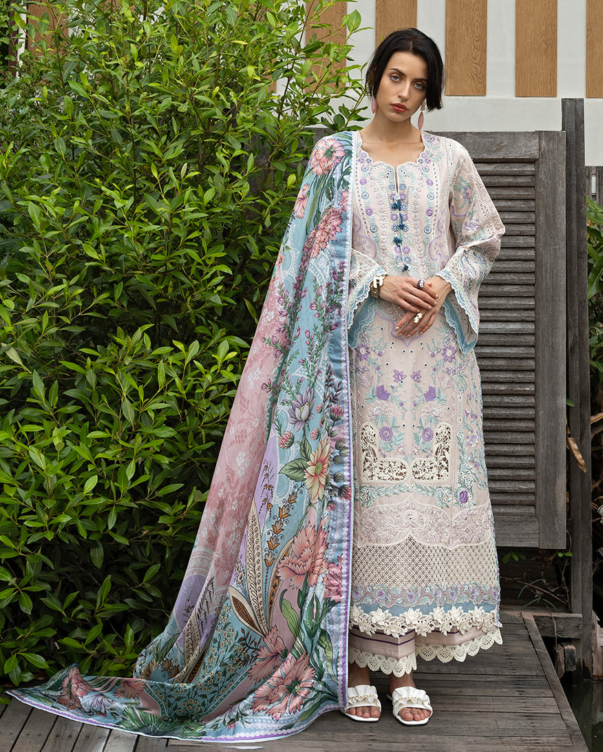 Esmel | Mon Tresor Luxe Lawn 26 | Aria - Luxury Dress - available at Maria Faisal in UK and USA.