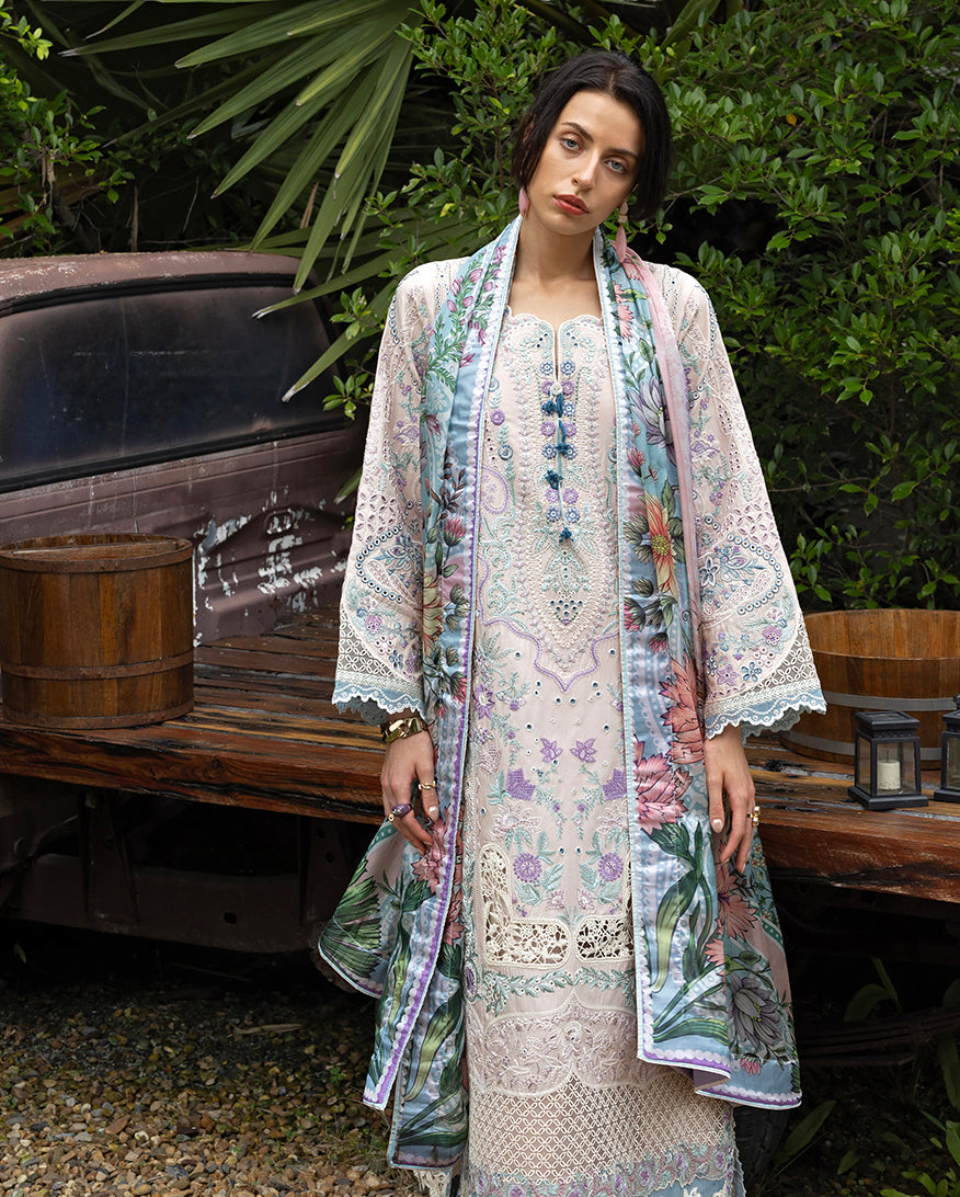 Esmel | Mon Tresor Luxe Lawn 26 | Aria - Luxury Dress - available at Maria Faisal in UK and USA.