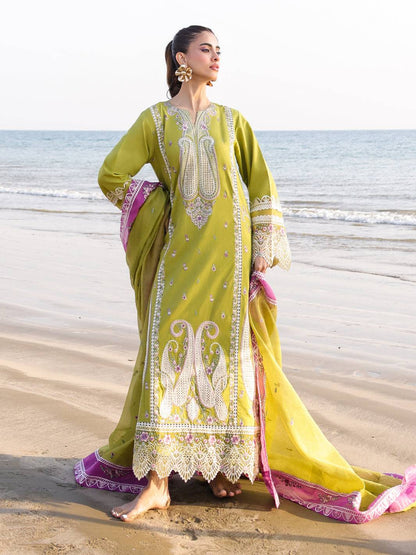Faiza Faisal | Marine Luxury Lawn 25 | HINA by Maria Faisal - Registered Vendor of : Faiza Faisal - type : Ladies Clothes - 100% original wedding dresses
