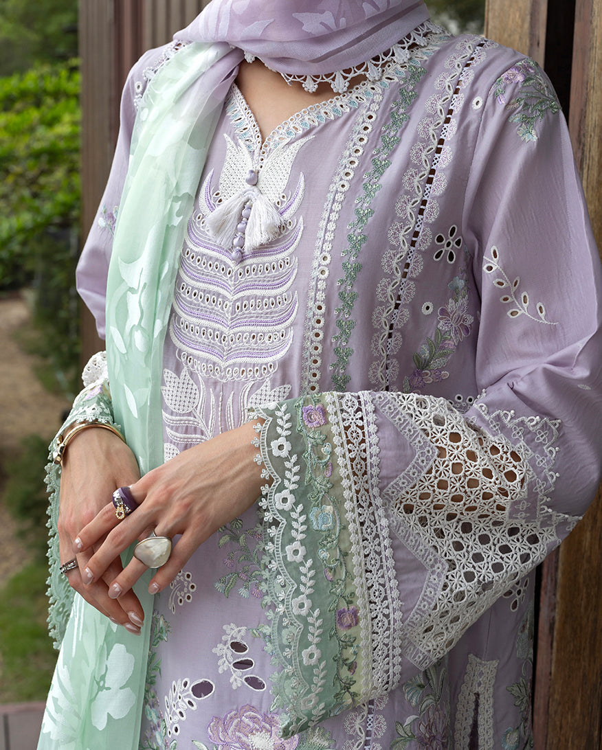 Esmel | Mon Tresor Luxe Lawn 26 | Lila - Luxury Dress - available at Maria Faisal in UK and USA.