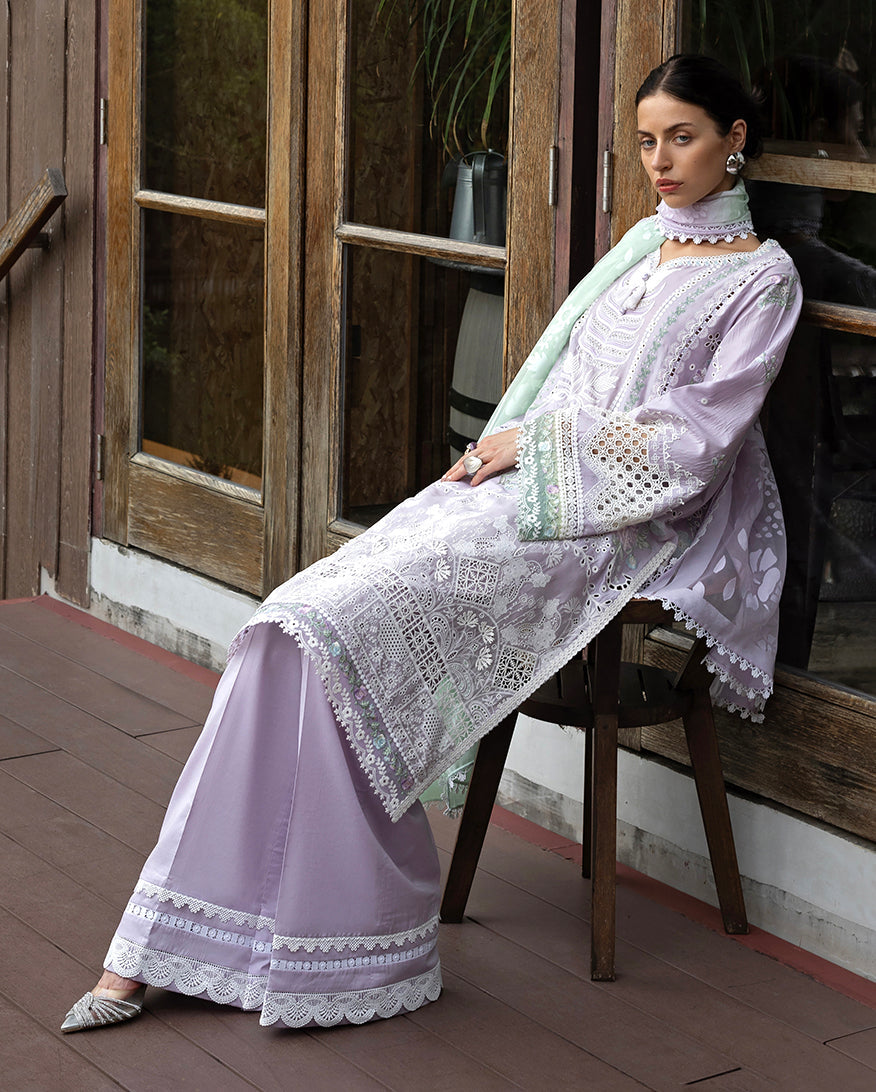 Esmel | Mon Tresor Luxe Lawn 26 | Lila - Luxury Dress - available at Maria Faisal in UK and USA.