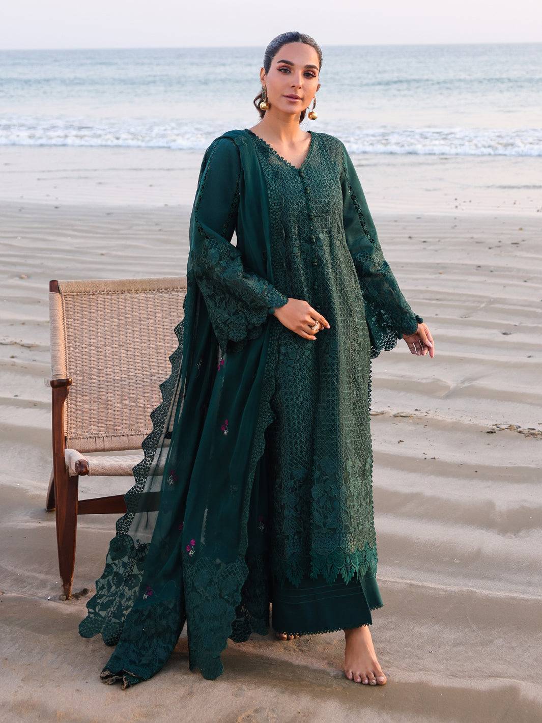Faiza Faisal | Marine Luxury Lawn 25 | SOPHIA by Maria Faisal - Registered Vendor of : Faiza Faisal - type : Ladies Clothes - 100% original wedding dresses