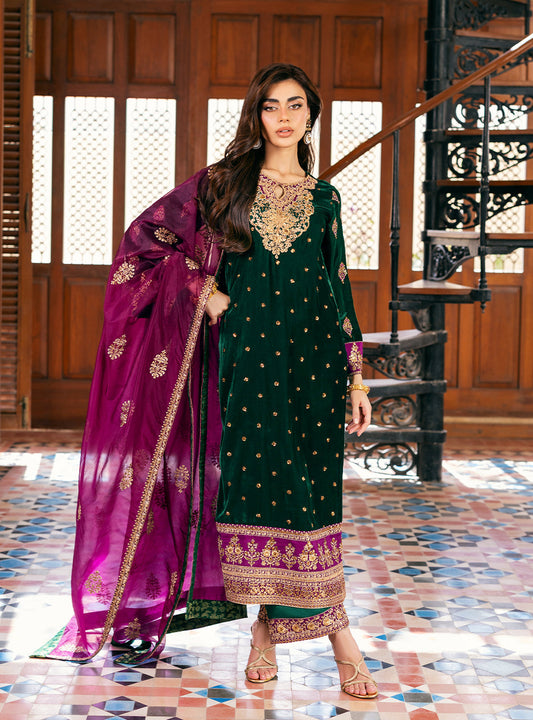Zainab Chottani | Velvet 25 | Esha - Formal Dress - available at Maria Faisal in UK and USA.
