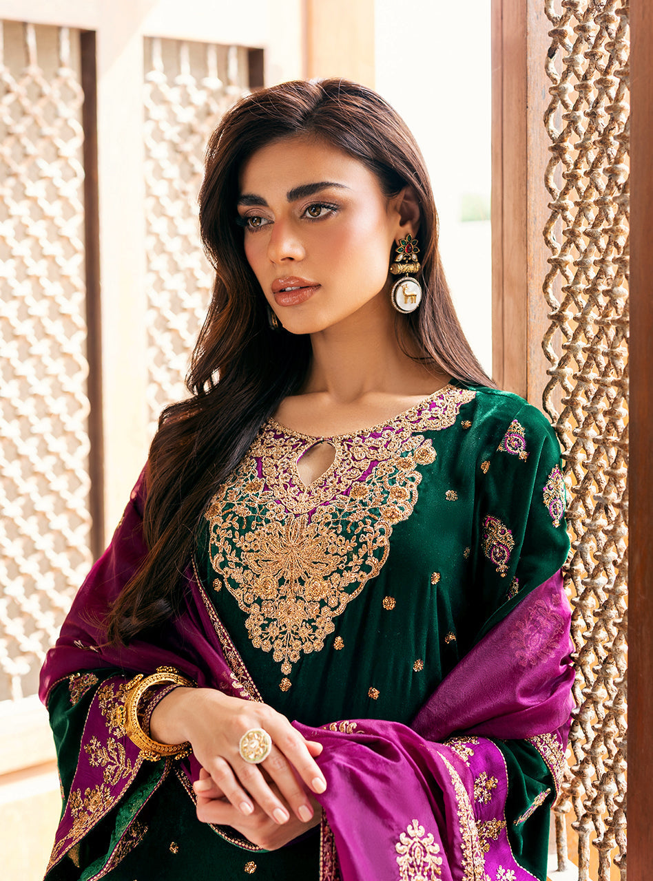 Zainab Chottani | Velvet 25 | Esha - Formal Dress - available at Maria Faisal in UK and USA.
