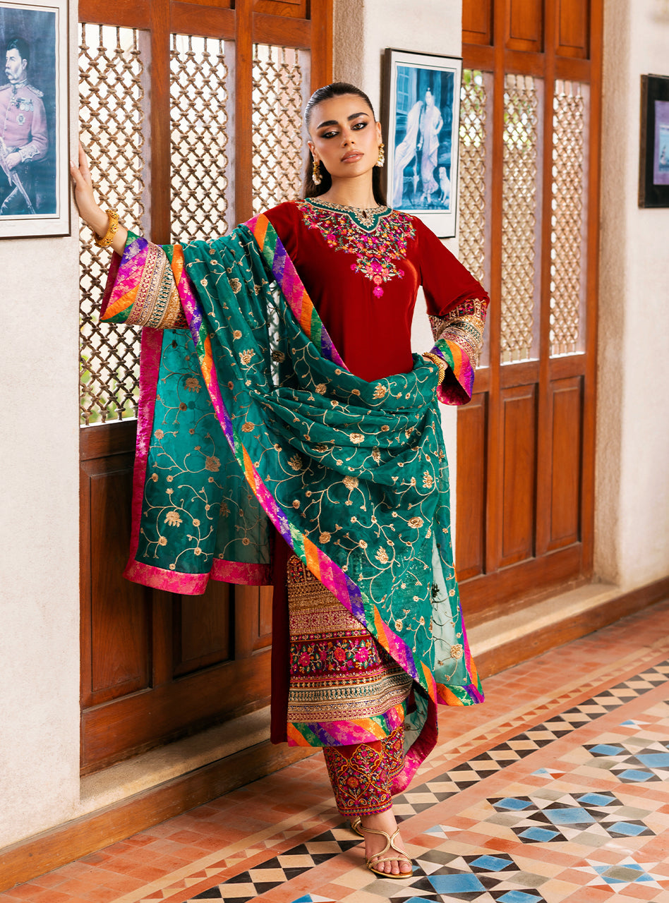 Zainab Chottani | Velvet 25 | Sifa - Formal Dress - available at Maria Faisal in UK and USA.