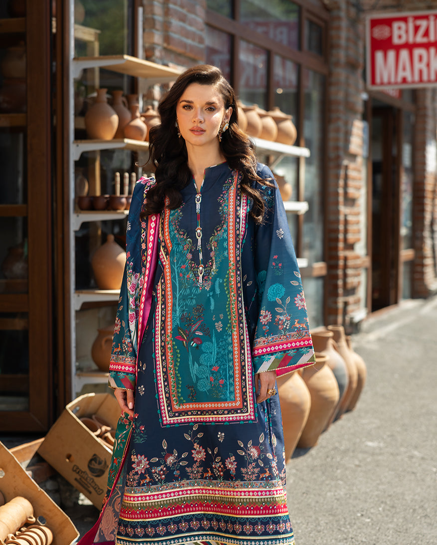 Mushq | Nirvana Printed Silk | Nova Bloom - Ladies Clothes - Maria Faisal