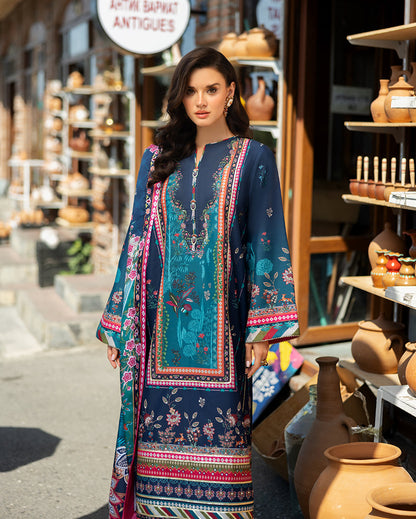 Mushq | Nirvana Printed Silk | Nova Bloom - Ladies Clothes - Maria Faisal