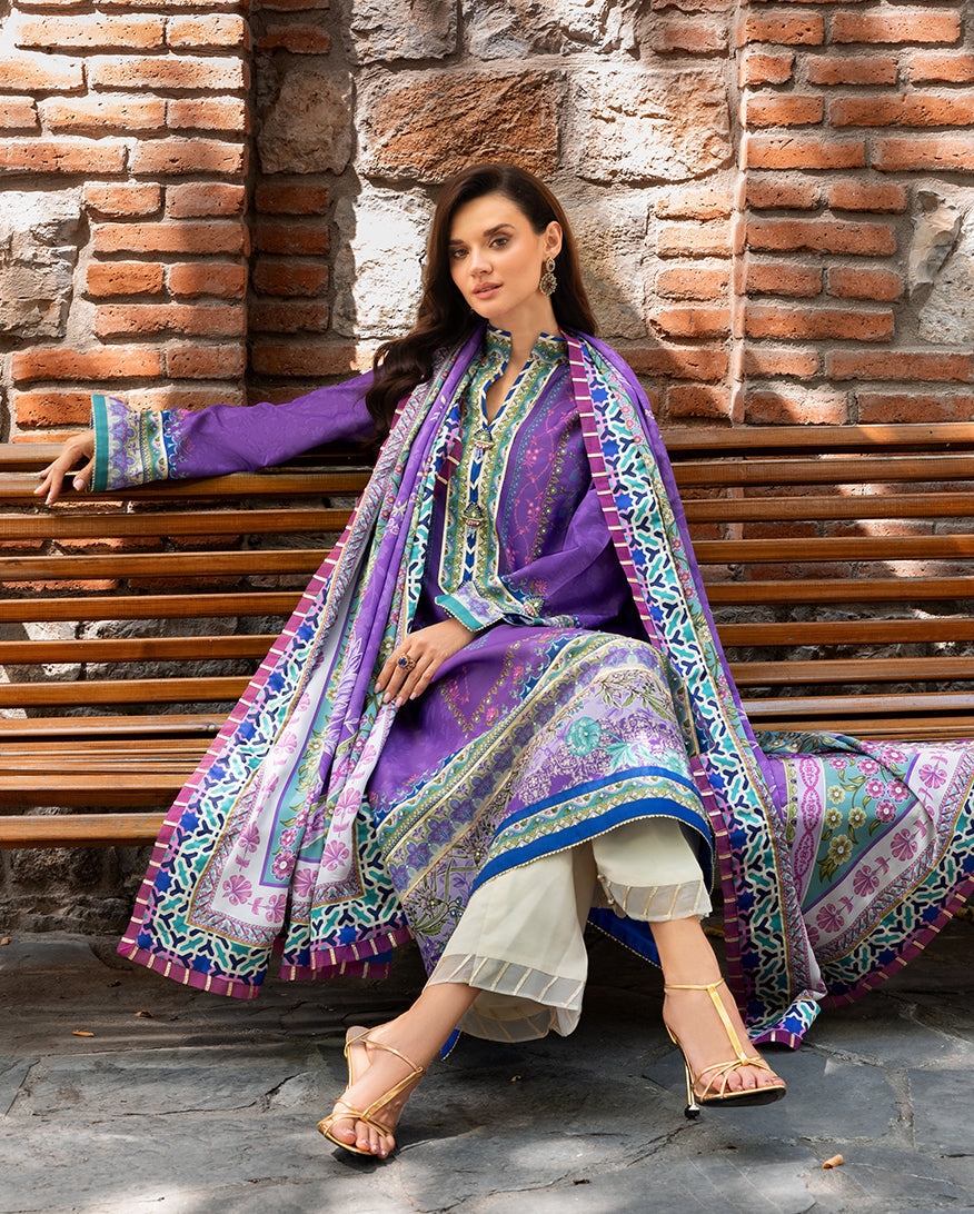 Mushq | Nirvana Printed Silk | Cosmic Spindle - Ladies Clothes - Maria Faisal