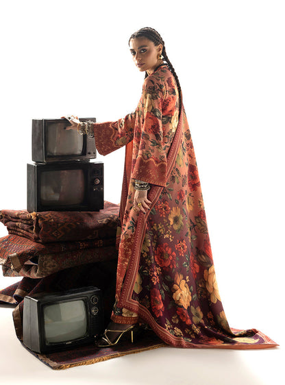 Zainab Chottani | Winter Shawl 25 | Abibi - D10 - Luxury Dress - available at Maria Faisal in UK and USA.