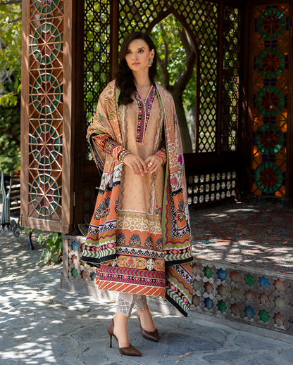 Mushq | Nirvana Printed Silk | Solara Crest - Ladies Clothes - Maria Faisal