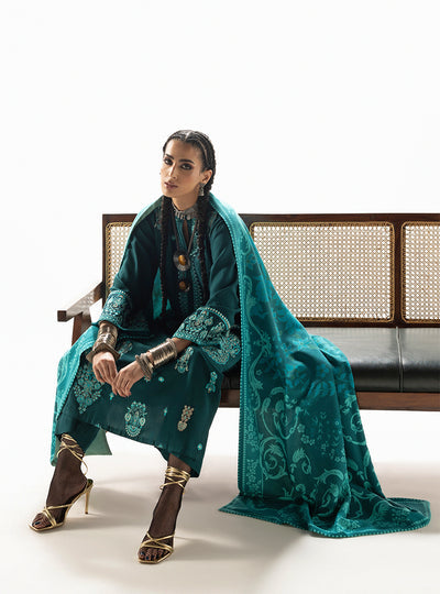 Zainab Chottani | Winter Shawl 25 | Kyana - D6 - Luxury Dress - available at Maria Faisal in UK and USA.