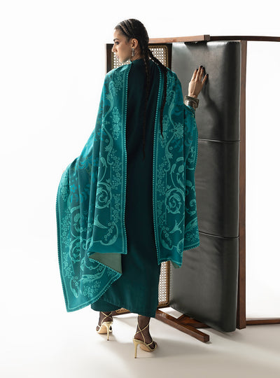 Zainab Chottani | Winter Shawl 25 | Kyana - D6 - Luxury Dress - available at Maria Faisal in UK and USA.