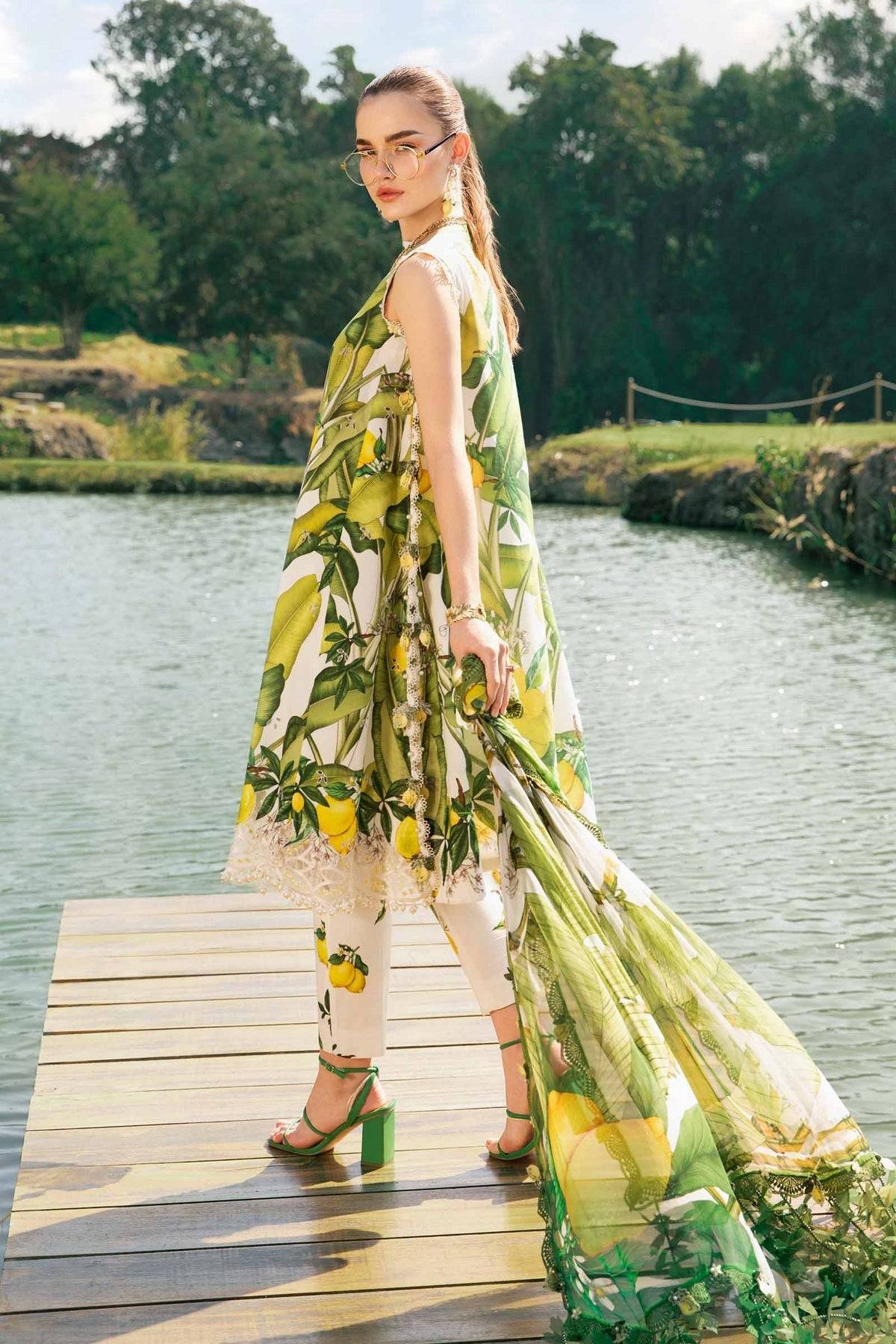 Maria B | M Prints 25 | MPT-2503-A by Maria Faisal - Registered Vendor of : Maria B - type : Ladies Clothes - 100% original wedding dresses