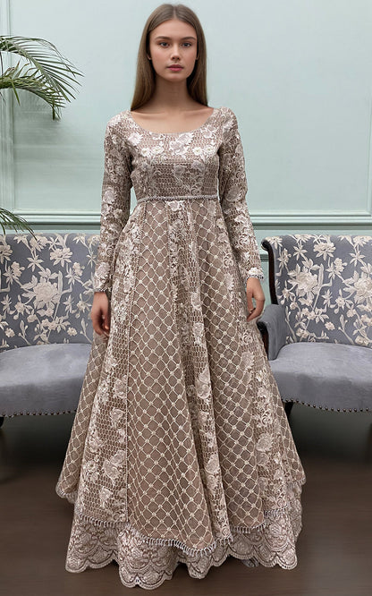 Threads and Motifs | Formal Dresses 25 | Organza Embroidered Maxi - Ladies Clothes - Maria Faisal