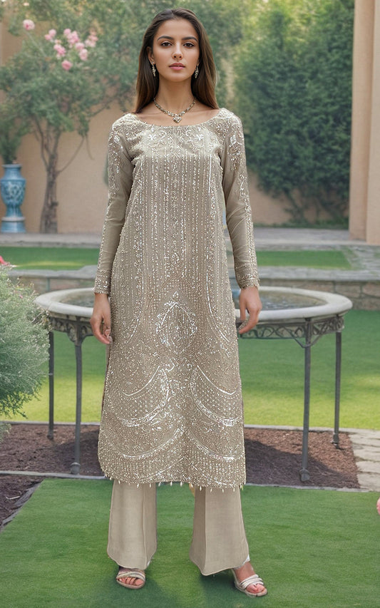 Threads and Motifs | Formal Dresses 25 | Embroidered Shirt With Trouser - Ladies Clothes - Maria Faisal