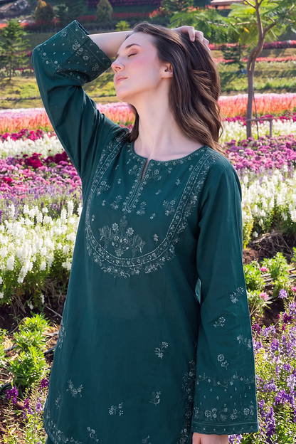 Saad Shaikh | Ease Fall Edit 26 | Azalea - Casual Dress - available at Maria Faisal in UK and USA.