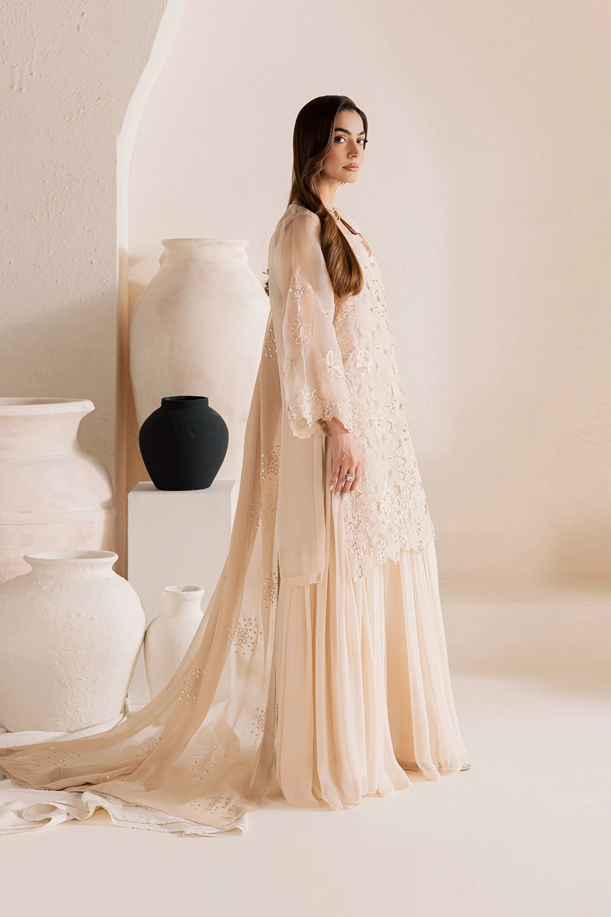 Vanya | Solana Luxe Pret |   FF-83 - Luxury Dress - available at Maria Faisal in UK and USA.