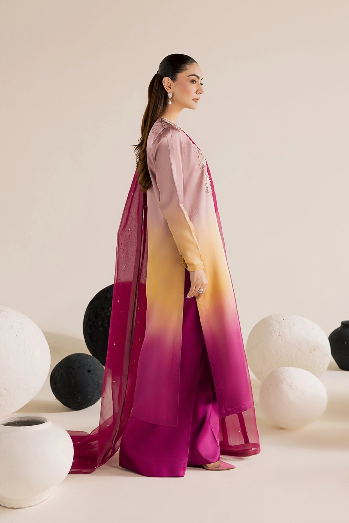 Vanya | Solana Luxe Pret |FF-86 - Luxury Dress - available at Maria Faisal in UK and USA.