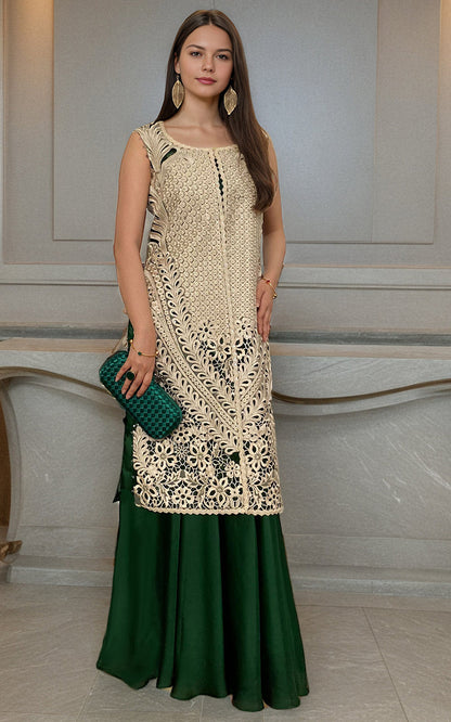 Threads and Motifs | Formal Dresses 25 | Embroidered Jacket With Skirt - Ladies Clothes - Maria Faisal