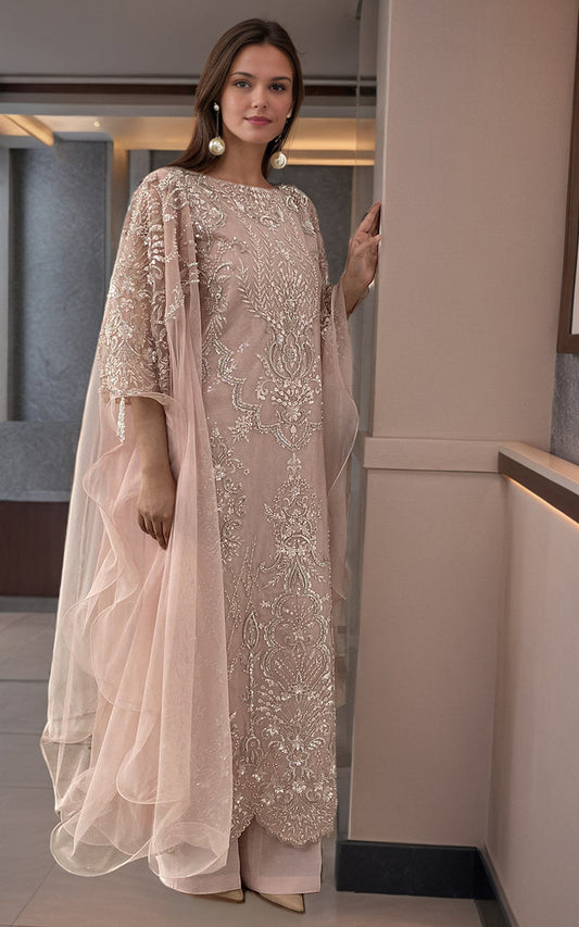 Threads and Motifs | Formal Dresses 25 | Net Embroidered Shirt - Ladies Clothes - Maria Faisal