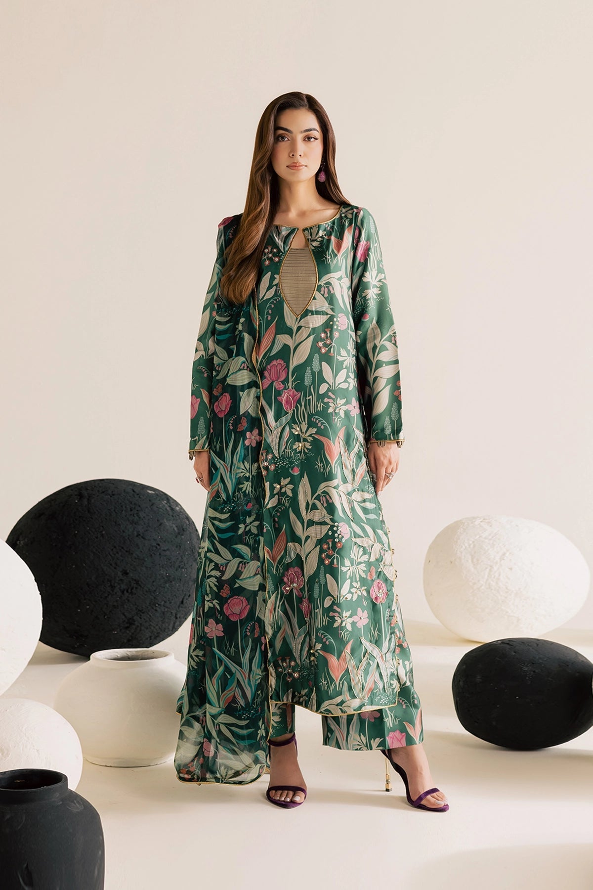 Vanya | Solana Luxe Pret | FF-85 - Luxury Dress - available at Maria Faisal in UK and USA.