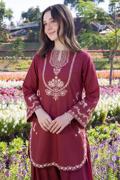 Saad Shaikh | Ease Fall Edit 26 | Cherie - Casual Dress - available at Maria Faisal in UK and USA.