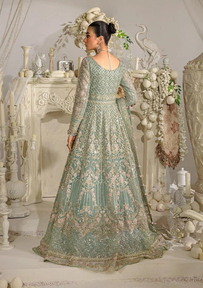 Elaf Premium | Evara Formals 24 | EFE-02 ELSA - Designer Dress with Intricate embroidery and embellishments. Shop elegent wedding dress at Maria Faisal.