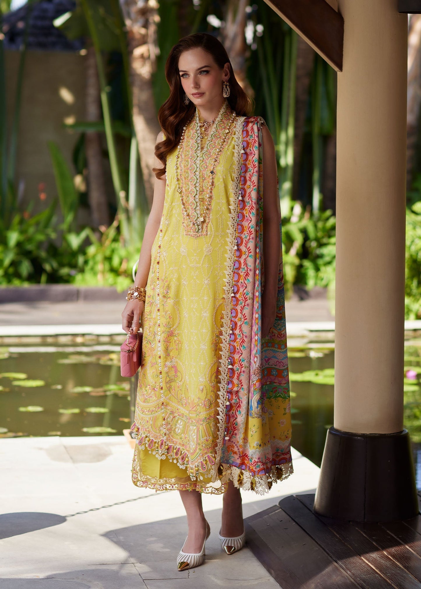 Kanwal Malik | Ariya Luxury Lawn 26 | Bianca - Luxury Dress - available at Maria Faisal in UK and USA.