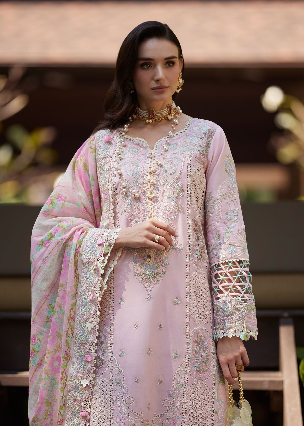 Kanwal Malik | Ariya Luxury Lawn 26 | Vivian - Luxury Dress - available at Maria Faisal in UK and USA.