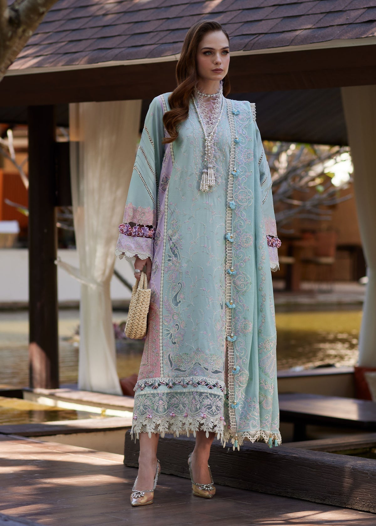 Kanwal Malik | Ariya Luxury Lawn 26 | Eliana - Luxury Dress - available at Maria Faisal in UK and USA.