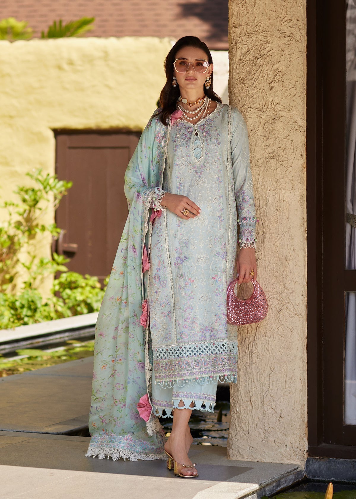 Kanwal Malik | Ariya Luxury Lawn 26 | Elora - Luxury Dress - available at Maria Faisal in UK and USA.