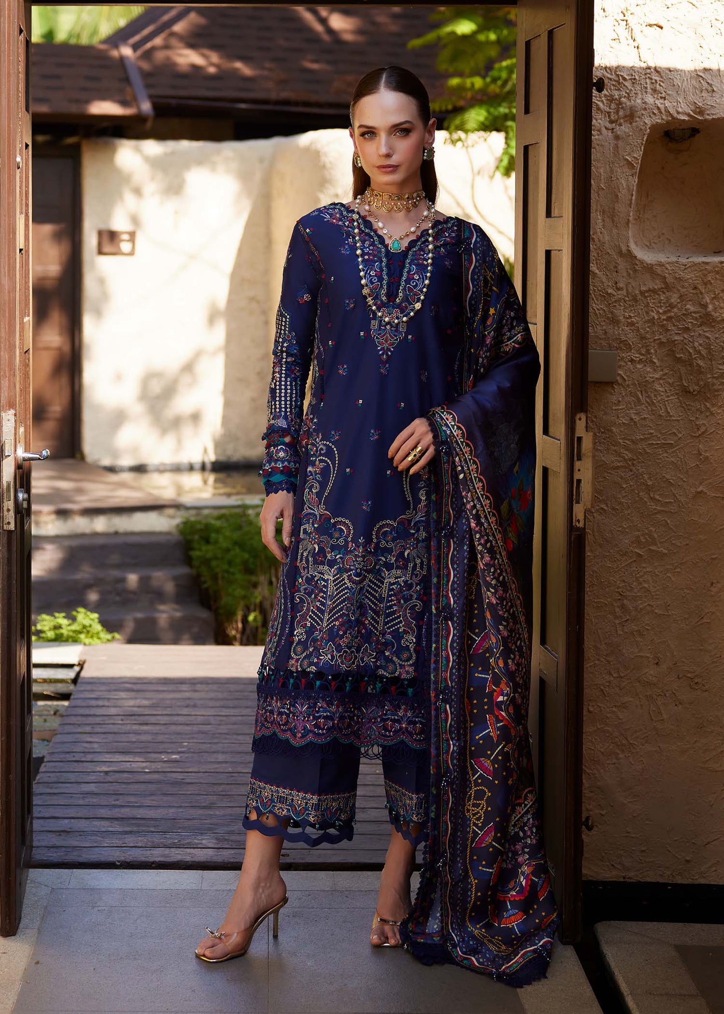 Kanwal Malik | Ariya Luxury Lawn 26 | Mehrin - Luxury Dress - available at Maria Faisal in UK and USA.
