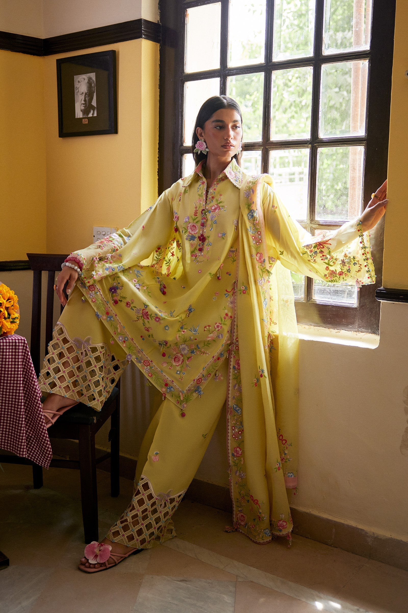 Zaha | Festive Lawn 26 | QUEEN OF THE ANDES (ZF26-08) - Luxury Dress - available at Maria Faisal in UK and USA.