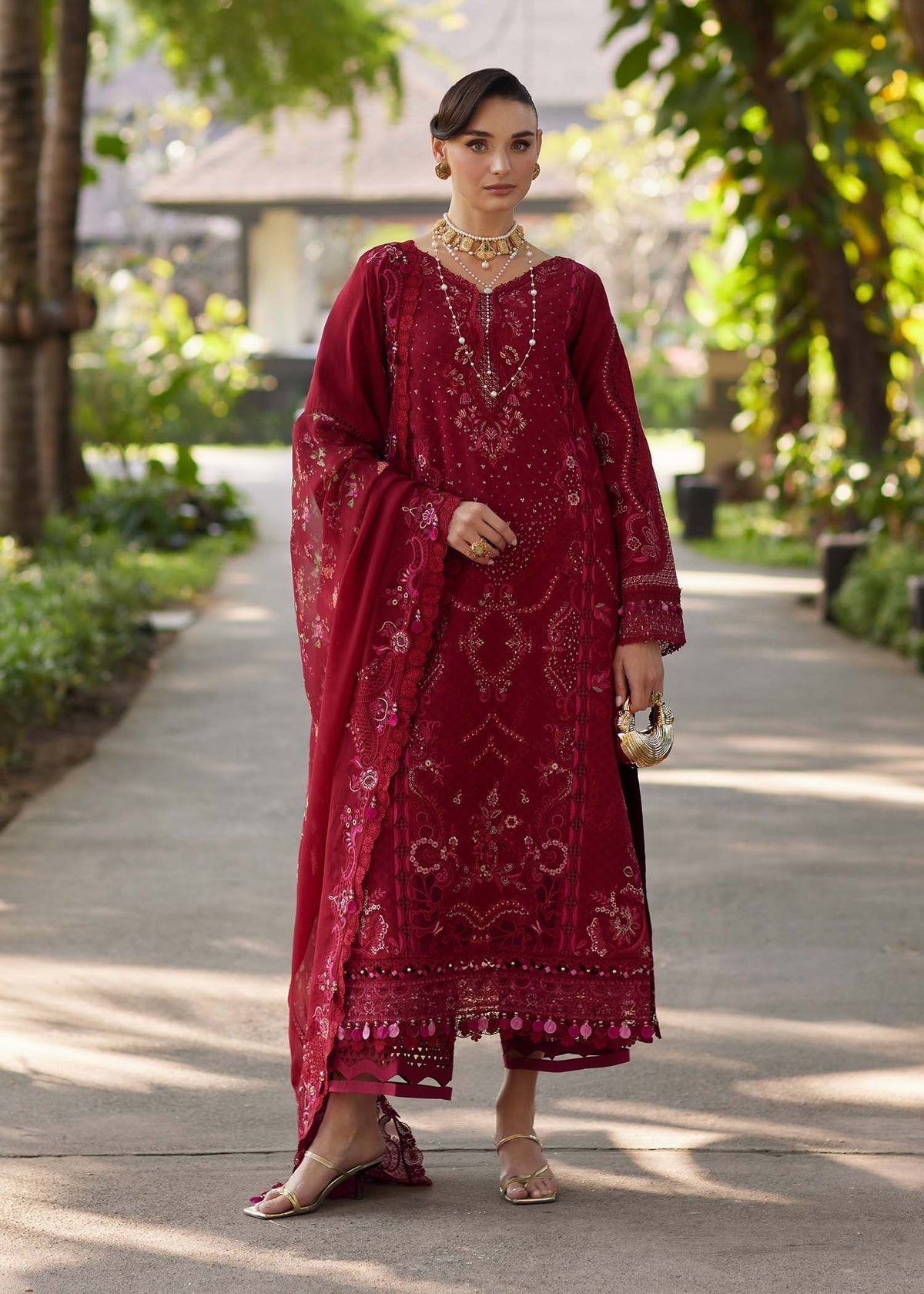 Kanwal Malik | Ariya Luxury Lawn 26 | Safa - Luxury Dress - available at Maria Faisal in UK and USA.